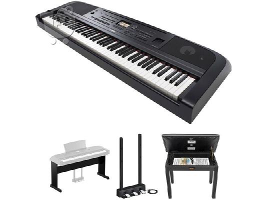 PoulaTo: Yamaha DGX-670 Portable Digital Grand Piano Bundle with Stand, Pedals, and Bench (Black)
